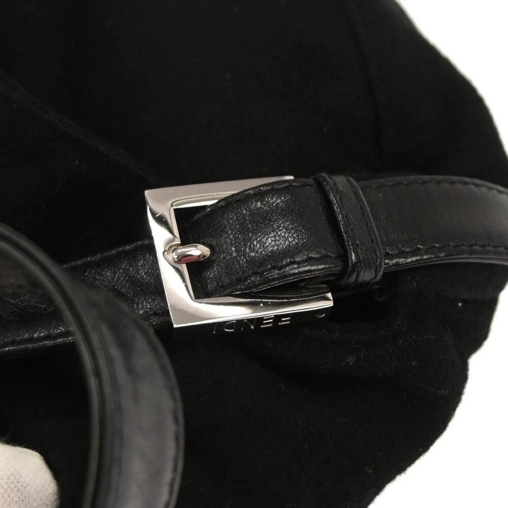 Fendi Black Cashmere Mamma Baguette Handbag 2348-26325-099 126278 - Picture 3 of 10